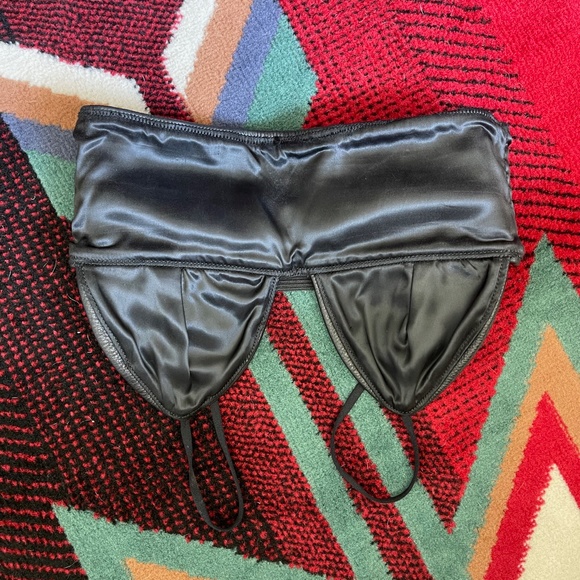 Pebbled Leather Bralette-style Top - Picture 6 of 6